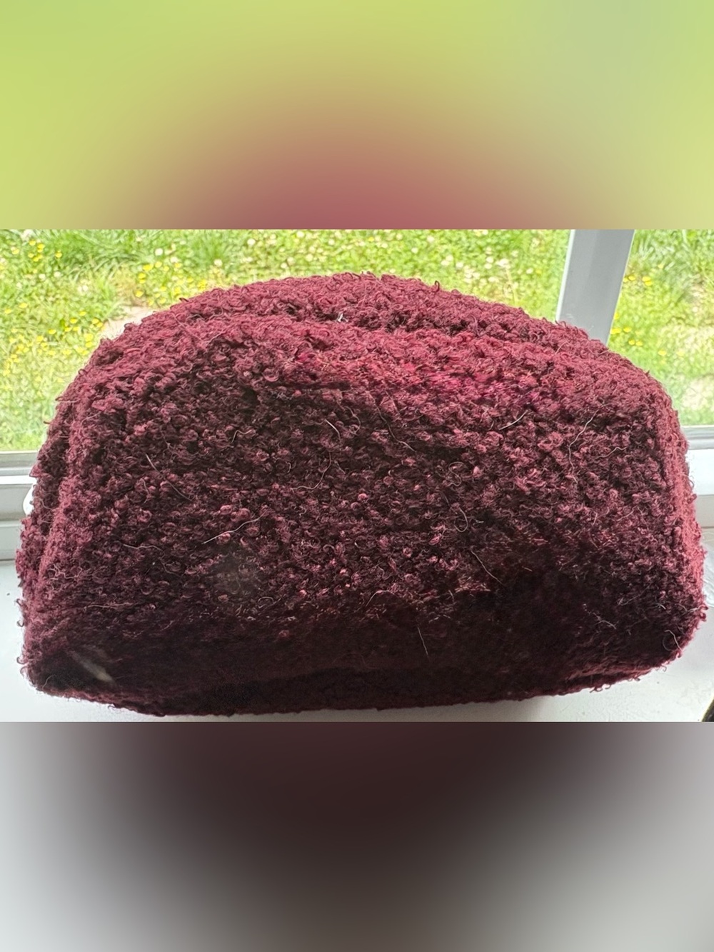 Ulta Beauty Burgundy Textured Cosmetic Bag